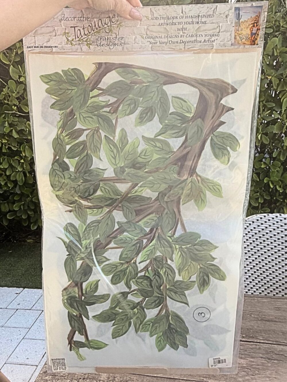 Vintage Tatouage Transfer Rub Designs Carolyn Yovan Apple Magnolia Tree 6 Feet